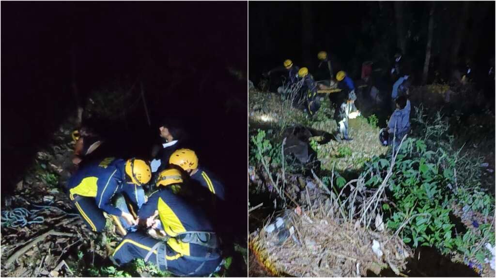 नैनीताल के भवाली-कैंची मार्ग पर युवक गहरी खाई में गिर गया, SDRF ने रेस्क्यू कर शव बरामद किया।