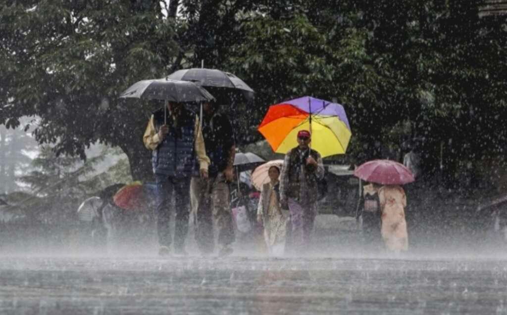 आंधी-बारिश और येलो अलर्ट से जुड़ा प्रतीकात्मक दृश्य