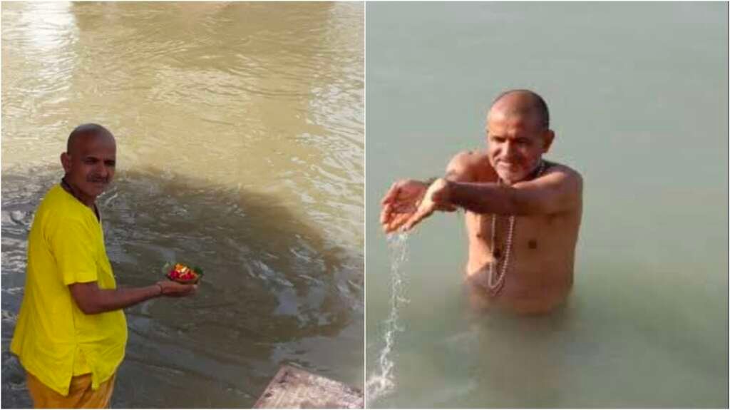गंगा दशहरा पर गुरुजी विजेंद्र पांडे द्वारा भक्तों को शुभकामनाएं और आशीर्वाद देते हुए आध्यात्मिक संदेश।