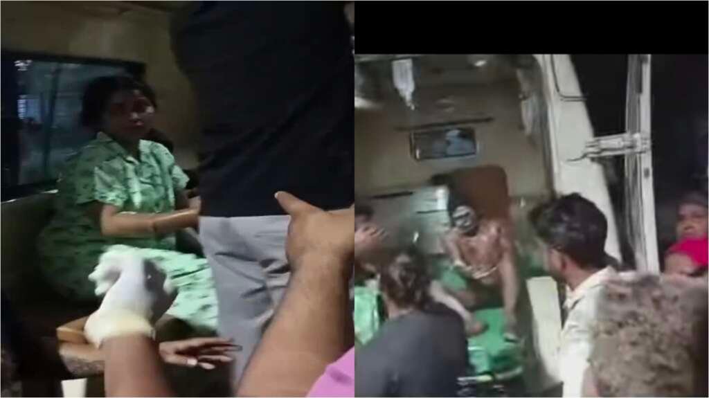 उधम सिंह नगर के किच्छा क्षेत्र में गैस सिलेंडर लीकेज से लगी आग के बाद घटनास्थल पर मौजूद लोग और राहत-बचाव कार्य।