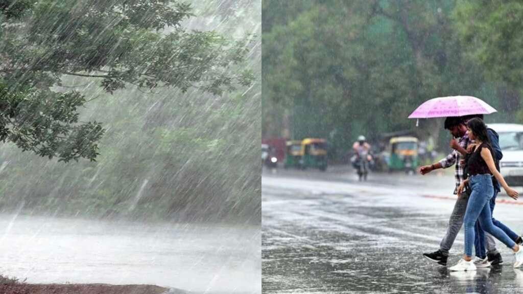 उत्तराखंड में भारी बारिश और तेज हवाओं के दौरान बदलते मौसम का दृश्य, आकाश में बादल छाए हुए।