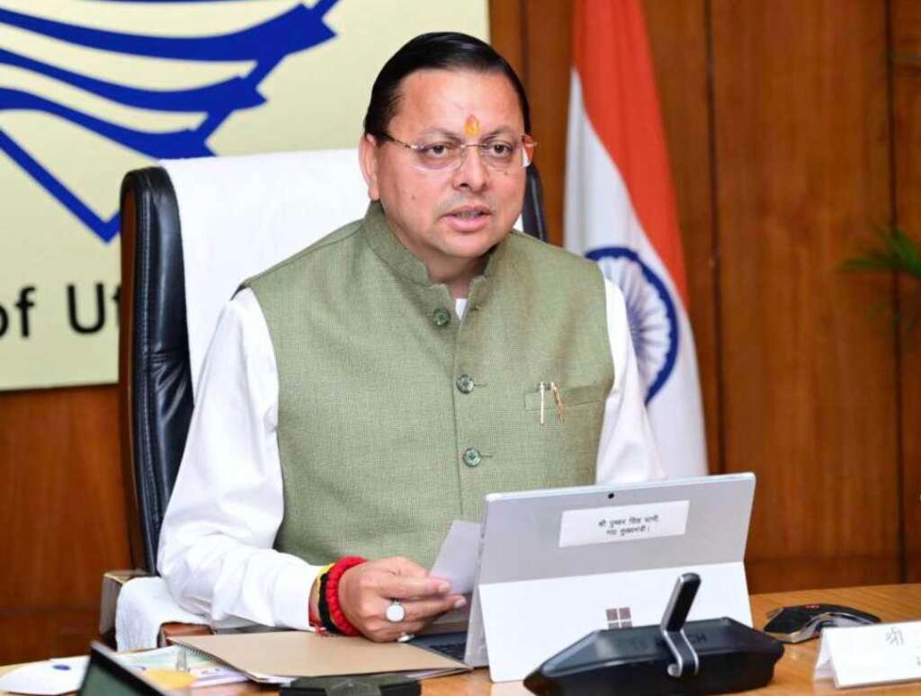 मुख्यमंत्री पुष्कर सिंह धामी की फाइल फोटो।