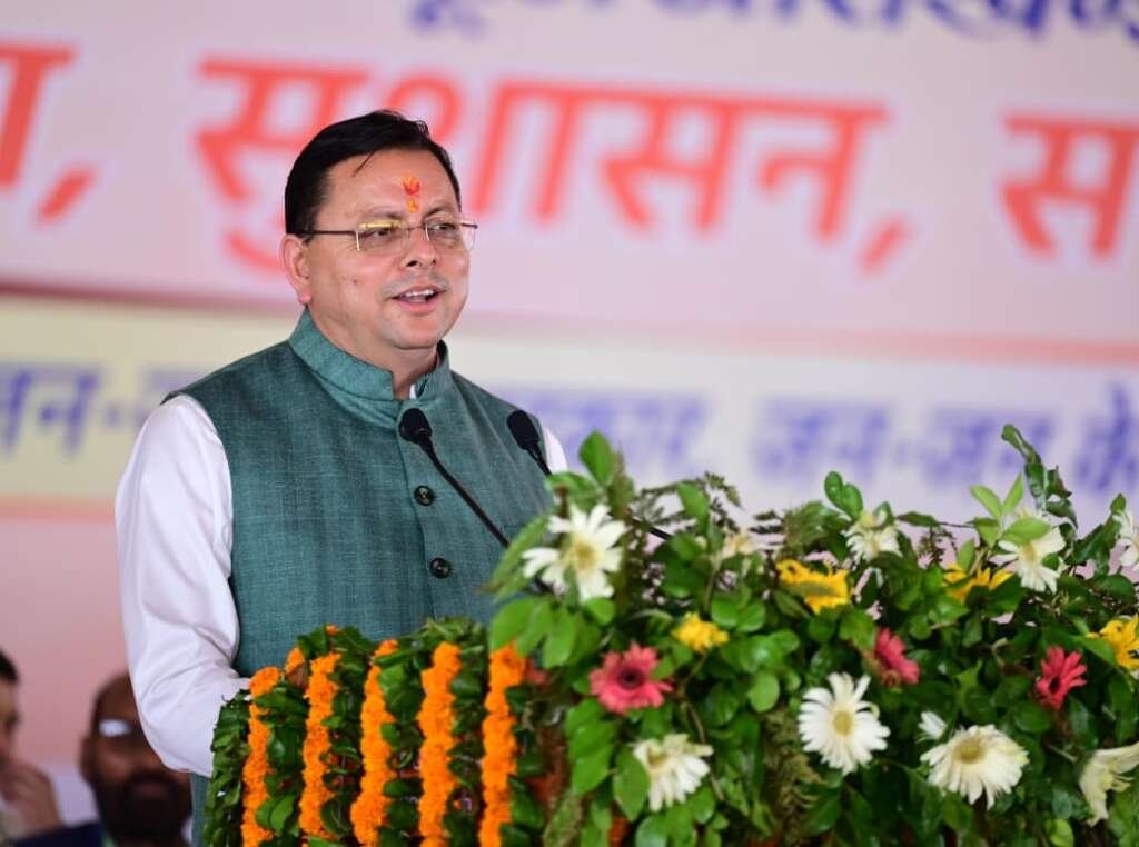 हरेला पर्व की शुभकामनाएं देते मुख्यमंत्री पुष्कर सिंह धामी।