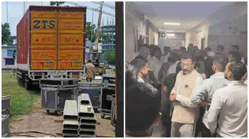 देहरादून में राहुल गांधी के कार्यक्रम की तैयारियों के दौरान पंडाल का एल्यूमिनियम पोल गिरने से कांग्रेस नेता की मौत के बाद घटनास्थल व अस्पताल का दृश्य