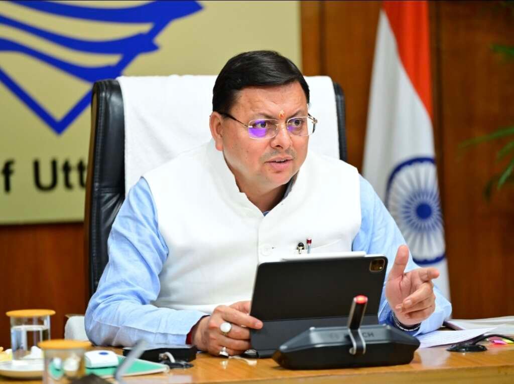 मुख्यमंत्री पुष्कर सिंह धामी की फाइल फोटो।