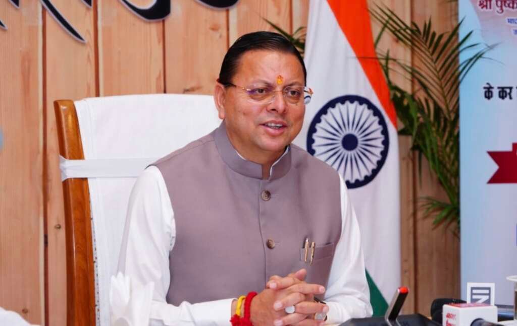 उत्तराखंड के पूर्ण साक्षर राज्य बनने की उपलब्धि पर मुख्यमंत्री पुष्कर सिंह धामी की फाइल फोटो।