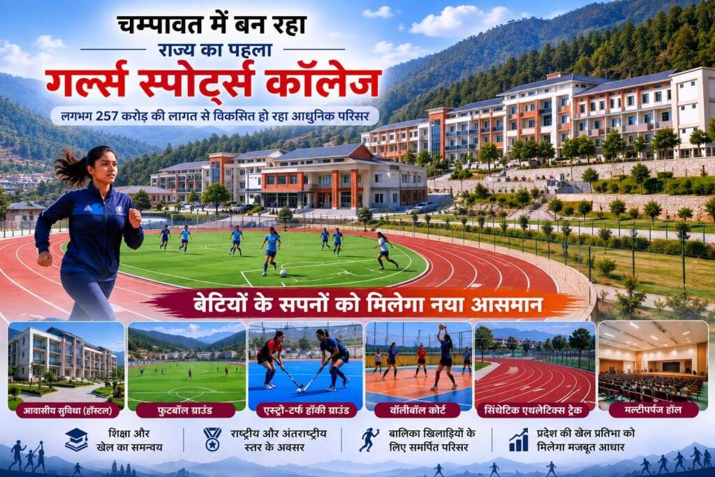 Champawat Girls Sports College: छमनिया में निर्माणाधीन राज्य का पहला गर्ल्स स्पोर्ट्स कॉलेज