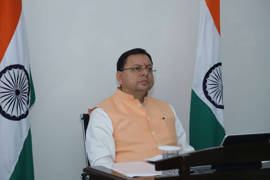 चारधाम यात्रा 2026 की व्यवस्थाओं की वीडियो कॉन्फ्रेंसिंग से समीक्षा करते मुख्यमंत्री पुष्कर सिंह धामी